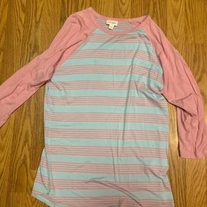 Lula Roe Pink, Blue, White Randy